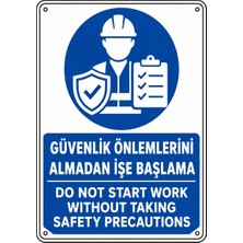 Ti Play Güvenlik Önlemlerini Almadan Işe Başlama 21X30CM Pvc Isg Levha