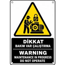 Ti Play Dikkat Bakım Var Çalıştırma 21X30CM Pvc Isg Levha