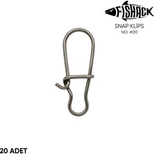 Snap Klips - Fishack - Paslanmaz Çelik - 20 Adet - No: #00