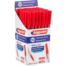 Bigpoint BP930-25 Tükenmez Kalem Office 1.0mm Kırmızı 50 Li Paket