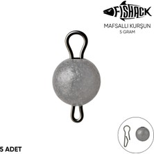 Fishack Mafsallı Kurşun - Hareketli Iğne Kurşunu - Metal - 5'li Paket - 5 Gram