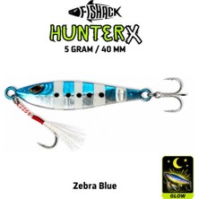 Metal Jig Yem - Fishack Hunterx - 5g 40MM - Micro Jig - Renk Zebra Blue