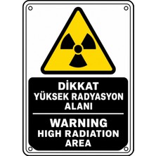 Ti Play Dikkat Yüksek Radyasyon Alanı 21X30CM Pvc Isg Levha