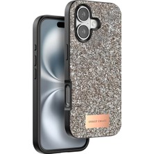 Royaleks Onegif Apple Iphone 16 Plus Bright Simli Kapak - Gold