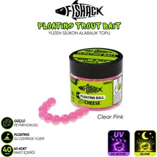 Yüzen Silikon Alabalık Topu - Fishack Eggx - 40 Adet - Peynir Kokulu - Renk Clear Pink