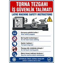 Ti Play Torna Tezgahı Iş Güvenlik Talimatı 35X50CM Pvc Isg Levha
