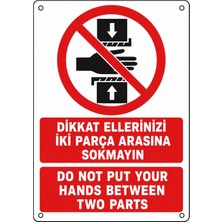 Ti Play Dikkat Ellerinizi Iki Parça Arasına Sokmayın 21X30CM Pvc Isg Levha