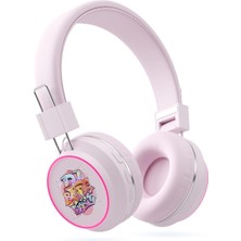 Polosmart FS99 Bluetooth 5.4 17 Saat Müzik Aux/tf Kart Destekli Kablosuz Kulak Üstü Kulaklık Pembe