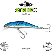 Maket Balık - Fishack Strikex - Sinking - 3D Hologram Paint - 14G 85MM - Renk Blue Tiger