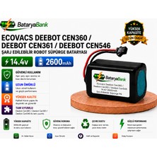 Bataryabank Ecovacs Deebot CEN360 / Deebot CEN361 / Deebot CEN546 Uyumlu Robot Süpürge Bataryası 14.4V 2600MAH Li-Ion Şarj Edilebilir Pil