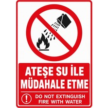 Ti Play Ateşe Su Ile Müdahale Etme 21X30CM Pvc Isg Levha