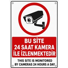 Ti Play Bu Site 24 Saat Kamera Ile Izlenmektedir 21X30CM Pvc Isg Levha