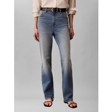 Calvin Klein Kadın / Kız Mavi Calvin Klein Hıgh Rıse Straıght A, Ym3 Mavi Kadın Kot Pantolon