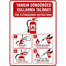 Ti Play Yangın Söndürücü Kullanma Talimatı 21X30CM Pvc Isg Levha