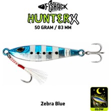 Metal Jig Yem - Fishack Hunterx - 50G 83MM - Renk Zebra Blue