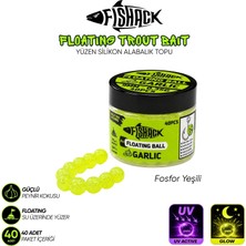 Yüzen Silikon Alabalık Topu - Fishack Eggx - 40 Adet - Sarımsak Kokulu - Renk Fosfor Yeşili