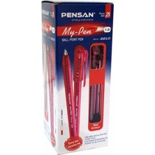 Pensan 2210 Mypen Tükenmez Kalem Kirmizi 1mm 25LI Paket