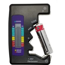 Sepet Dolusu® Dijital Pil Test – Aa, Aaa, C, D, N, 9V Düğme Pil Mini Pil