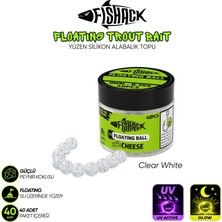 Yüzen Silikon Alabalık Topu - Fishack Eggx - 40 Adet - Peynir Kokulu - Renk Clear White