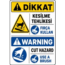 Ti Play Dikkat Kesilme Tehlikesi Fırça Kullan 35X50CM Pvc Isg Levha