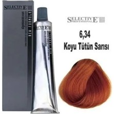 Selectıve Professıonal Tüp Saç Boyası  6,34 Koyu Tütün Sarısı