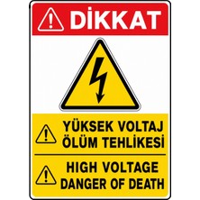Ti Play Yüksek Voltaj Ölüm Tehlikesi 35X50CM Pvc Isg Levha