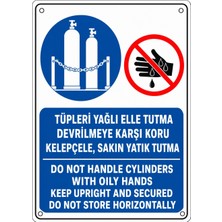 Ti Play Tüpleri Yağlı Elle Tutma Devrilmeye Karşı Koru Kelepçele Sakın Yatık Tutma 21X30CM Pvc Isg Levha