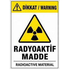 Ti Play Dikkat Radyoaktif Madde 35X50CM Pvc Isg Levha