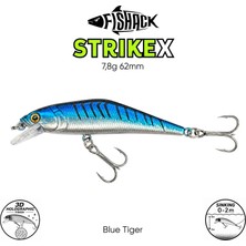 Maket Balık - Fishack Strikex - Sinking - 3D Hologram Paint - 7,8g 62MM - Renk Blue Tiger