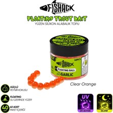 Yüzen Silikon Alabalık Topu - Fishack Eggx - 40 Adet - Sarımsak Kokulu - Renk Clear Orange