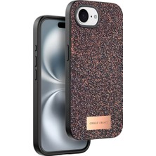 Royaleks Onegif Apple Iphone 16E Bright Simli Kapak - Derin Mor