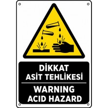 Ti Play Dikkat Asit Tehlikesi 35X50CM Pvc Isg Levha