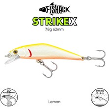 Maket Balık - Fishack Strikex - Sinking - 3D Hologram Paint - 7,8g 62MM - Renk Lemon