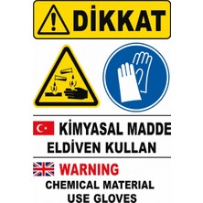 Ti Play Kimyasal Madde Eldiven Kullan 35X50CM Pvc Isg Levha
