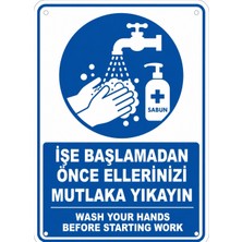 Ti Play Işe Başlamadan Önce Ellerinizi Yıkayın 35X50CM Pvc Isg Levha