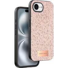 Royaleks Onegif Apple Iphone 16E Bright Simli Kapak - Pembe