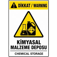 Ti Play Dikkat Kimyasal Malzeme Deposu 21X30CM Pvc Isg Levha