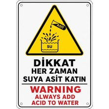 Ti Play Dikkat Suya Her Zaman Asit Katın 35X50CM Pvc Isg Levha