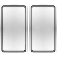Kittiwake Home Life 2 Adet Gümüş Geniş Dikdörtgen Metal Sunum Tepsisi 18X33 cm – Paslanmaz Çelik Düz Çay Kahve Tatlı Servis Tepsisi Seti