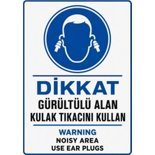 Ti Play Dikkat Gürlütülü Alan Kulak Tıkacı Kullan 35X50CM Pvc Isg Levha
