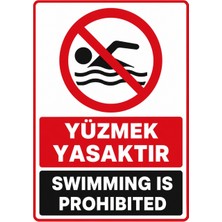 Ti Play Yüzmek Yasaktır 35X50CM Pvc Isg Levha