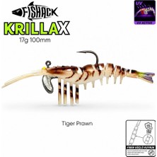 Silikon Karides Yem Fishack Krillax - Uv Boyalı - 17G 100MM - Renk Tiger Prawn