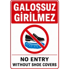 Ti Play Galoşsuz Girilmez 21X30CM Pvc Isg Levha