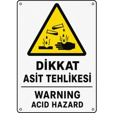 Ti Play Dikkat Asit Tehlikesi 21X30CM Pvc Isg Levha