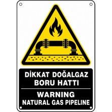 Ti Play Dikkat Doğalgaz Boru Hattı 21X30CM Pvc Isg Levha