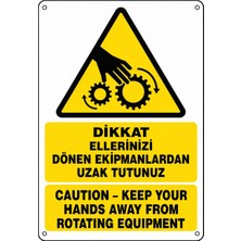 Ti Play Dikkat Ellerinizi Dönen Ekipmanlardan Uzak Tutunuz 21X30CM Pvc Isg Levha