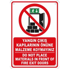 Ti Play Yangın Çıkış Kapılarının Önüne Malzeme Koymayınız 35X50CM Pvc Isg Levha