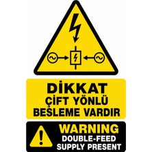 Ti Play Dikkat Çift Yönlü Besleme Vardır 21X30CM Pvc Isg Levha
