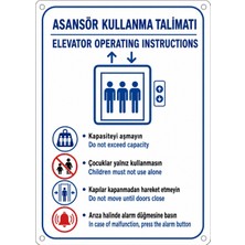 Ti Play Asansör Kullanma Talimatı 35X50CM Pvc Isg Levha