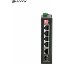 Bdcom IES200-LSTW2040P 6 Port Gıgabıt 4xpoe 120W 2X1000 Sfp Endüst Yön. Switch